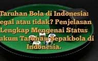 Hukum Judi Taruhan Bola